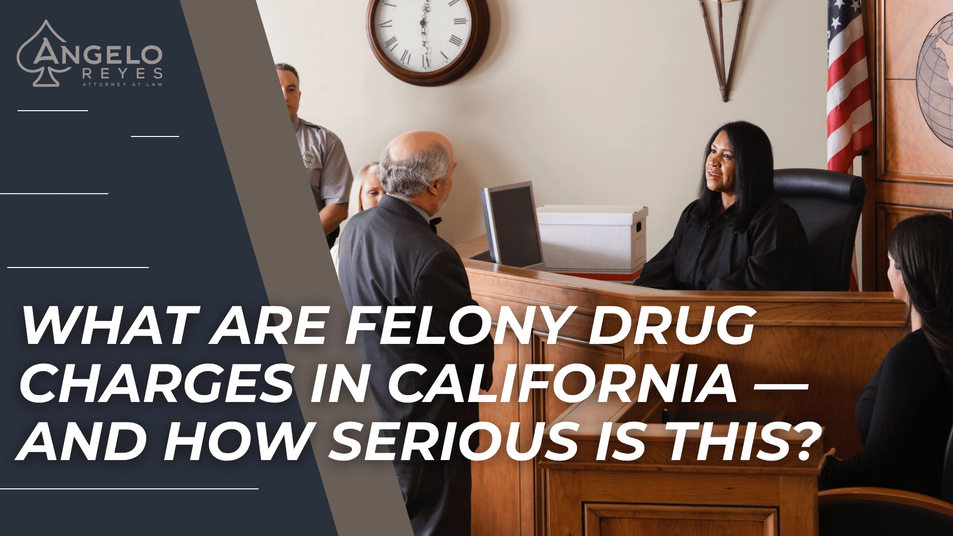 Courtroom hearing with judge and attorneys introduces felony drug charges and serious legal consequences