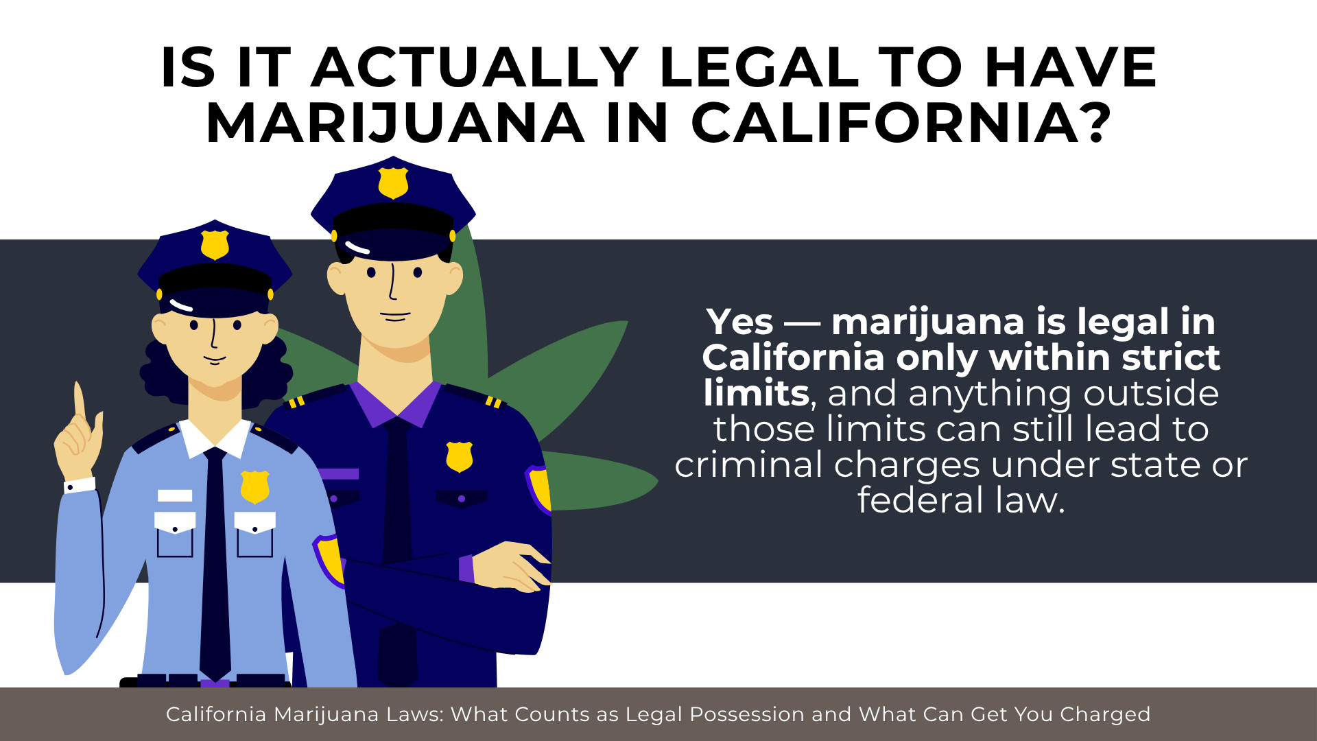 Two police officers explain California marijuana legality and limits that still lead to charges