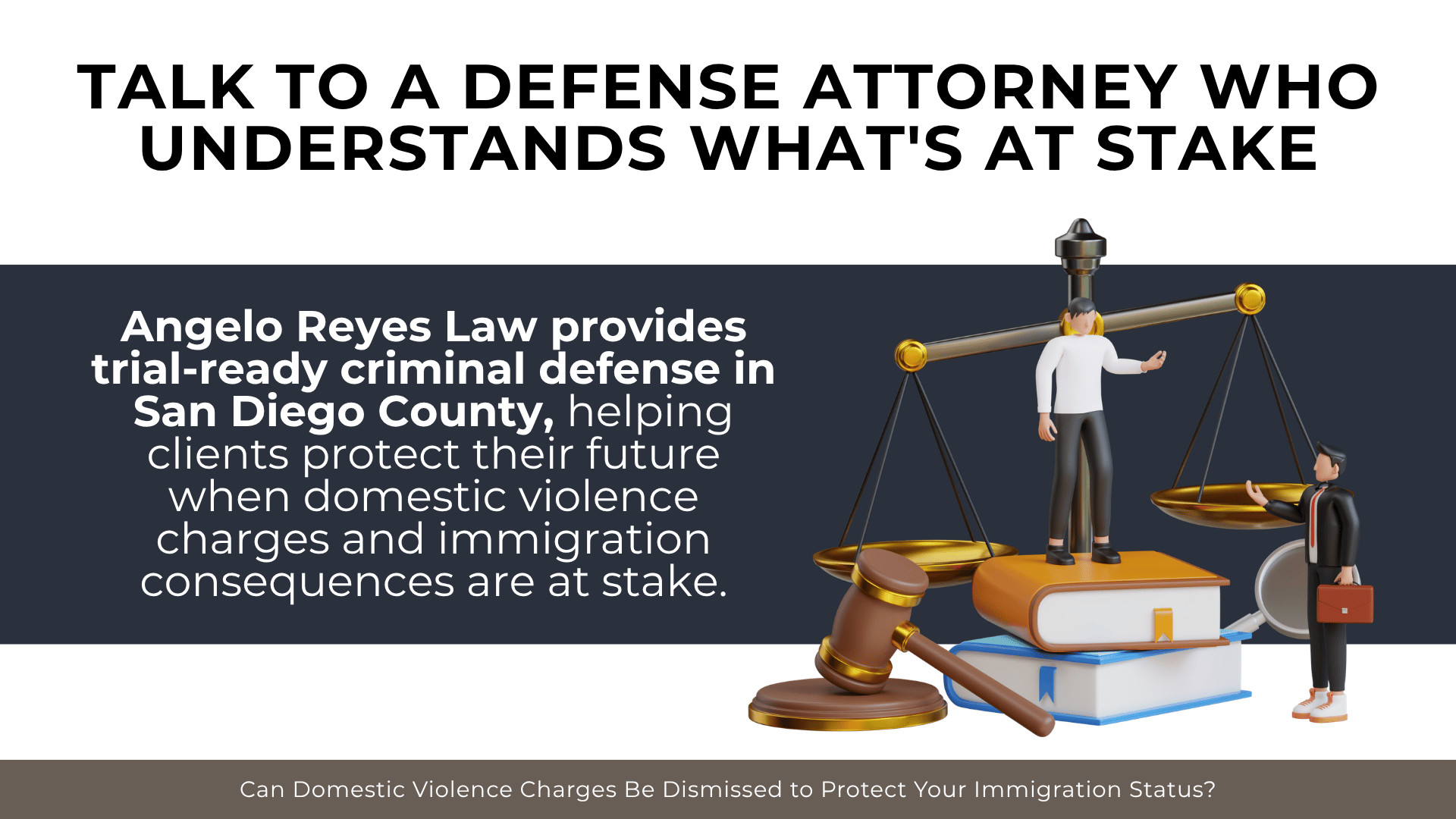 Legal scales, books, and gavel beside professionals emphasizing defense counsel for immigration-sensitive cases.